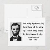 Abraham Lincoln Quote 13b Briefkaart (Voorkant / Achterkant)
