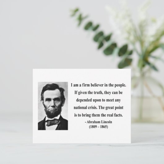 Abraham Lincoln Quote 14b Briefkaart (Staand voorkant)