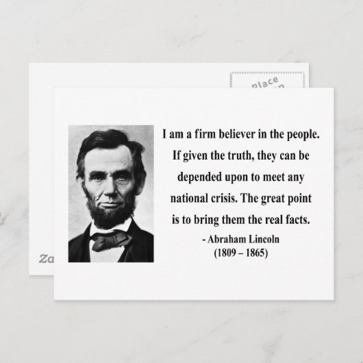 Abraham Lincoln Quote 14b Briefkaart (Voorkant / Achterkant)