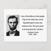 Abraham Lincoln Quote 14b Briefkaart (Voorkant)