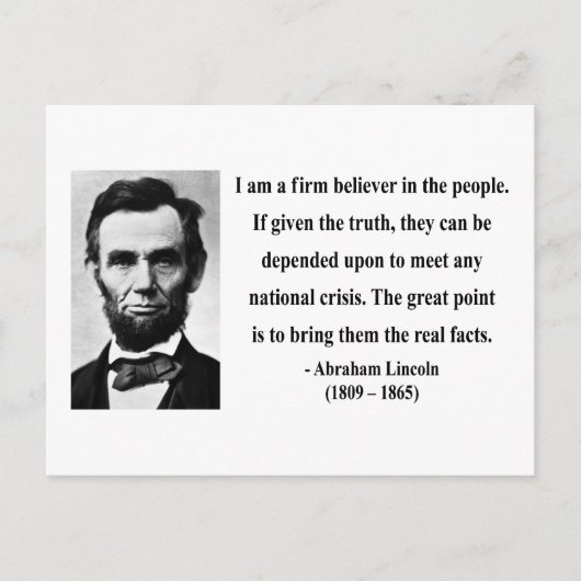 Abraham Lincoln Quote 14b Briefkaart (Voorkant)