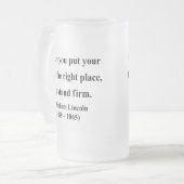 Abraham Lincoln Quote 16a Matglas Bierpul (Voorkant links)