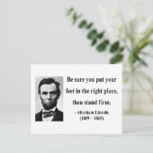 Abraham Lincoln Quote 16b Briefkaart (Staand voorkant)