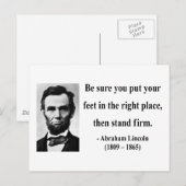 Abraham Lincoln Quote 16b Briefkaart (Voorkant / Achterkant)