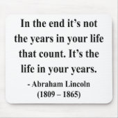 Abraham Lincoln Quote 2a Muismat (Voorkant)