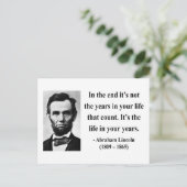 Abraham Lincoln Quote 2b Briefkaart (Staand voorkant)