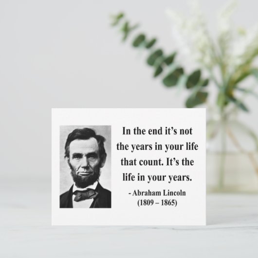 Abraham Lincoln Quote 2b Briefkaart (Staand voorkant)