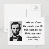 Abraham Lincoln Quote 2b Briefkaart (Voorkant / Achterkant)