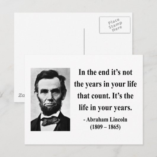 Abraham Lincoln Quote 2b Briefkaart (Voorkant / Achterkant)