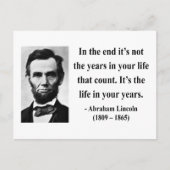 Abraham Lincoln Quote 2b Briefkaart (Voorkant)