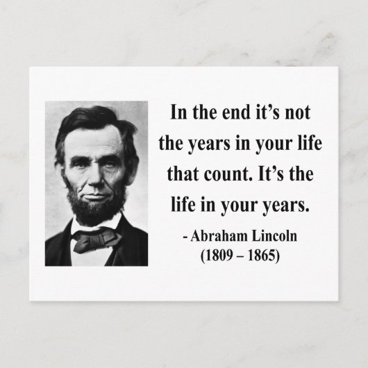 Abraham Lincoln Quote 2b Briefkaart (Voorkant)