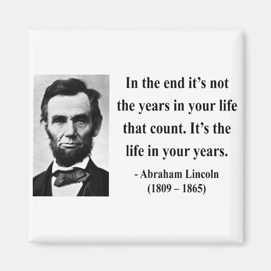 Abraham Lincoln Quote 2b Magneet (Voorkant)