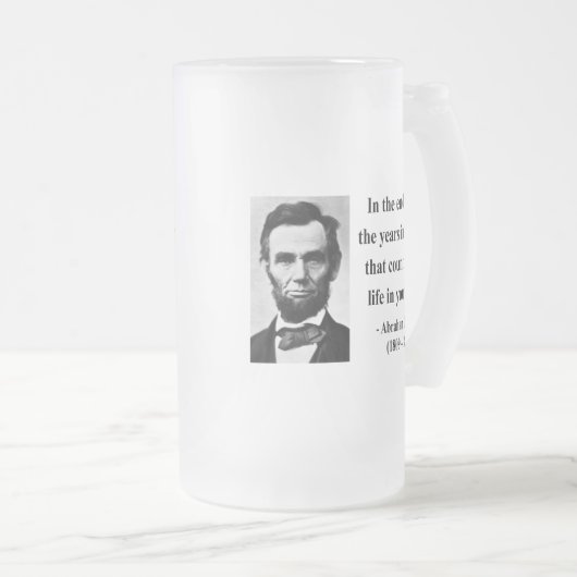 Abraham Lincoln Quote 2b Matglas Bierpul (Voorkant rechts)