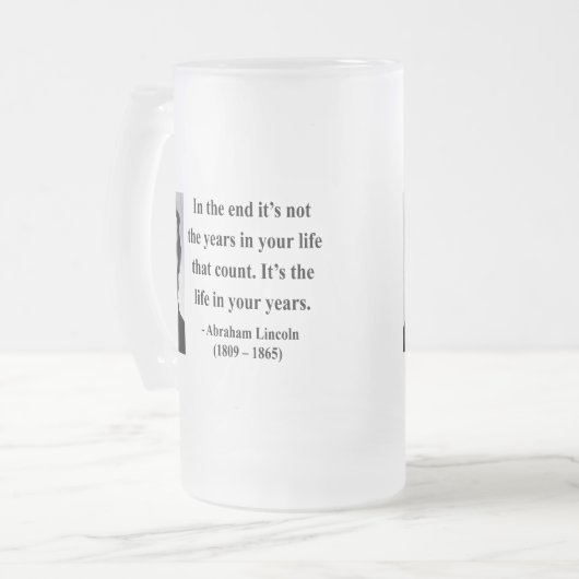 Abraham Lincoln Quote 2b Matglas Bierpul (Voorkant links)