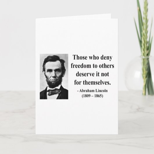 Abraham Lincoln Quote 3b Kaart (Voorkant)