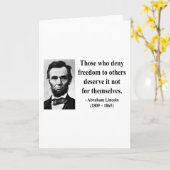 Abraham Lincoln Quote 3b Kaart (Gele Bloem)
