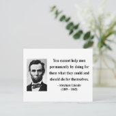 Abraham Lincoln Quote 4b Briefkaart (Staand voorkant)