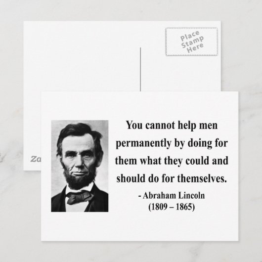 Abraham Lincoln Quote 4b Briefkaart (Voorkant / Achterkant)