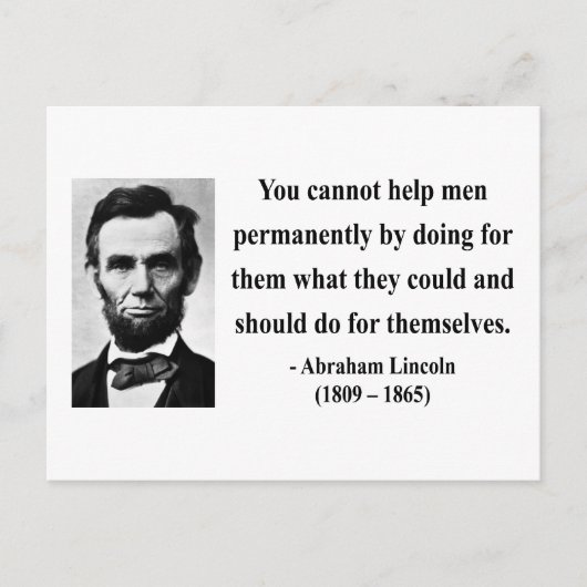 Abraham Lincoln Quote 4b Briefkaart (Voorkant)