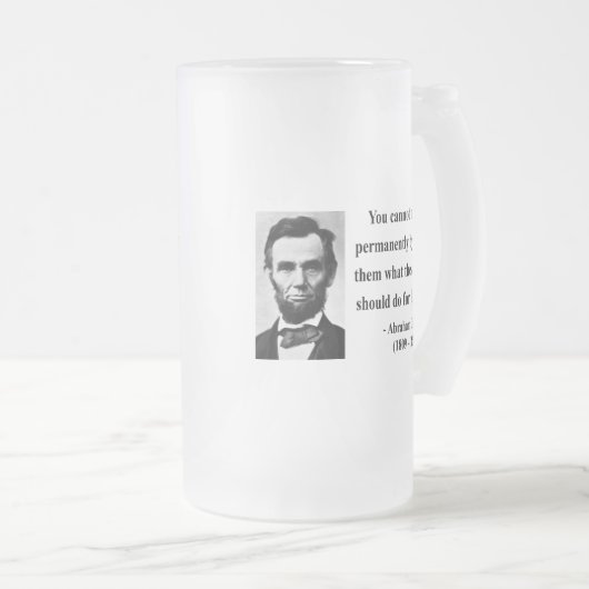 Abraham Lincoln Quote 4b Matglas Bierpul (Voorkant rechts)