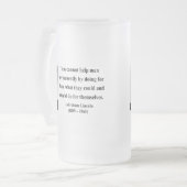 Abraham Lincoln Quote 4b Matglas Bierpul (Voorkant links)