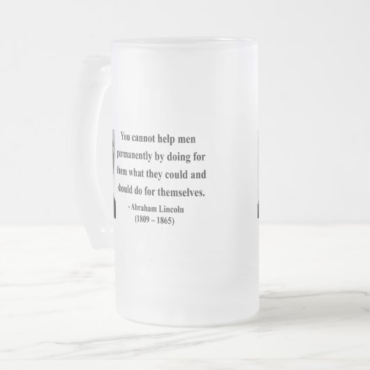 Abraham Lincoln Quote 4b Matglas Bierpul (Voorkant links)