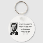 Abraham Lincoln Quote 5b Sleutelhanger (Voorkant)