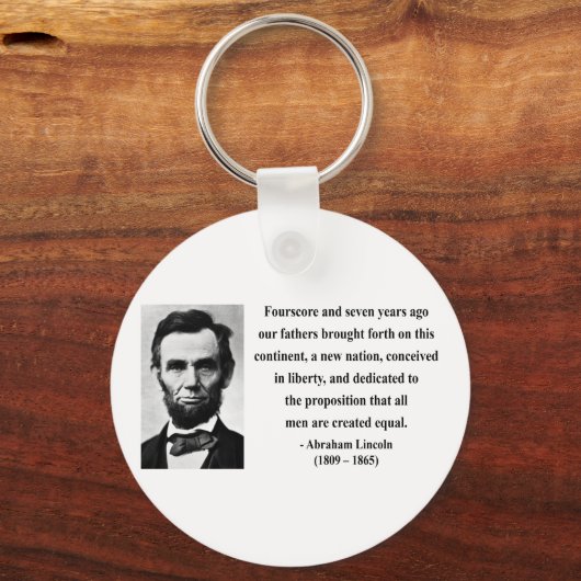 Abraham Lincoln Quote 5b Sleutelhanger (Voorkant)