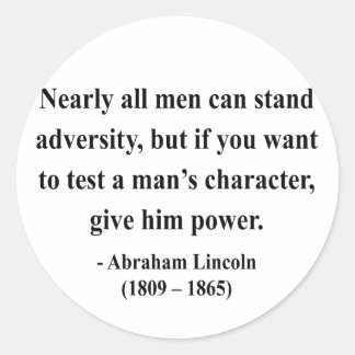 Abraham Lincoln Quote 6a Ronde Sticker
