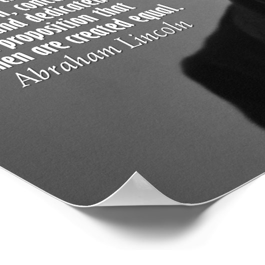 Abraham Lincoln Quote - Adres Gettysburg Poster (Hoek)