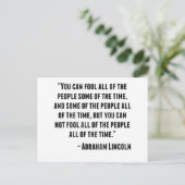 Abraham Lincoln Quote Briefkaart (Staand voorkant)
