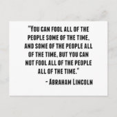 Abraham Lincoln Quote Briefkaart (Voorkant)