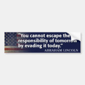 Abraham Lincoln Quote Bumpersticker (Voorkant)