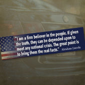 Abraham Lincoln Quote Bumpersticker