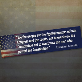 Abraham Lincoln Quote Bumpersticker