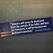 Abraham Lincoln Quote Bumpersticker