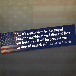 Abraham Lincoln Quote Bumpersticker