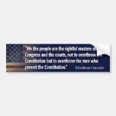 Abraham Lincoln Quote Bumpersticker (Voorkant)