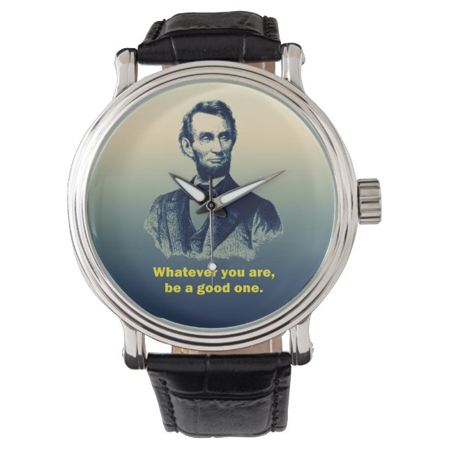 Abraham Lincoln Quote Horloge (Voorkant)