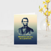 Abraham Lincoln Quote Kaart (Gele Bloem)