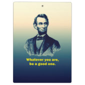 Abraham Lincoln Quote Klembord (Achterkant)