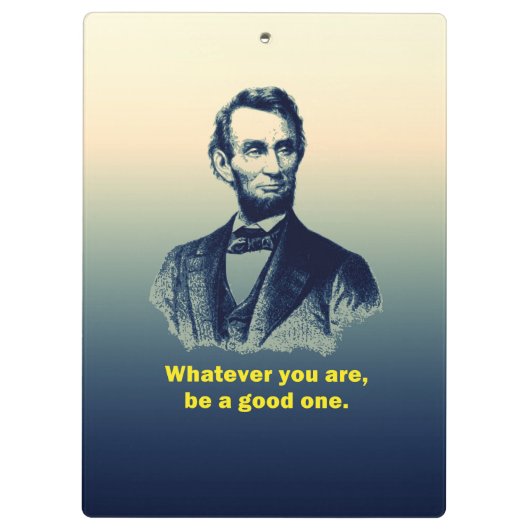 Abraham Lincoln Quote Klembord (Achterkant)