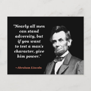 Abraham Lincoln Quote on Character Briefkaart