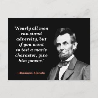 Abraham Lincoln Quote on Character Briefkaart