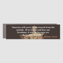 Abraham Lincoln Quote over de vernietiging van Ame