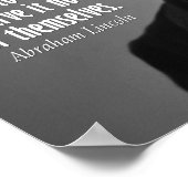 Abraham Lincoln Quote over slavernij Poster (Hoek)