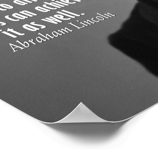 Abraham Lincoln Quote over succes Poster (Hoek)