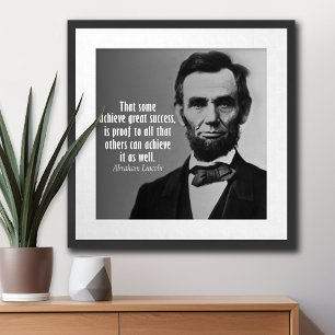 Abraham Lincoln Quote over succes Poster