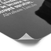 Abraham Lincoln Quote over vrijheid Poster (Hoek)