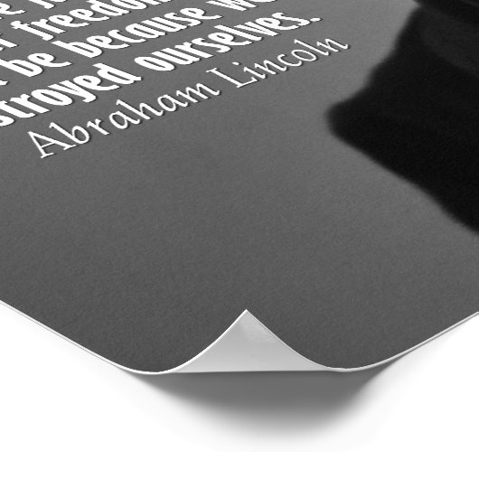 Abraham Lincoln Quote over vrijheid Poster (Hoek)